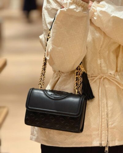 Tory Burch Fleming經典菱格紋小號（金鍊）鏈條包