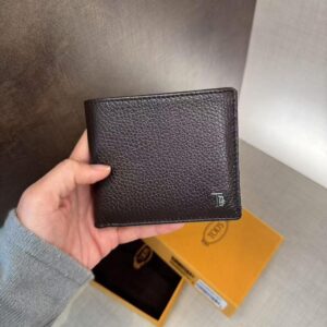 TOD’S 經典粒面牛皮零錢袋短夾