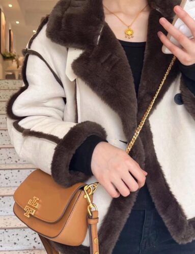 Tory Burch Britten兩用迷尼鏈條包/焦糖色